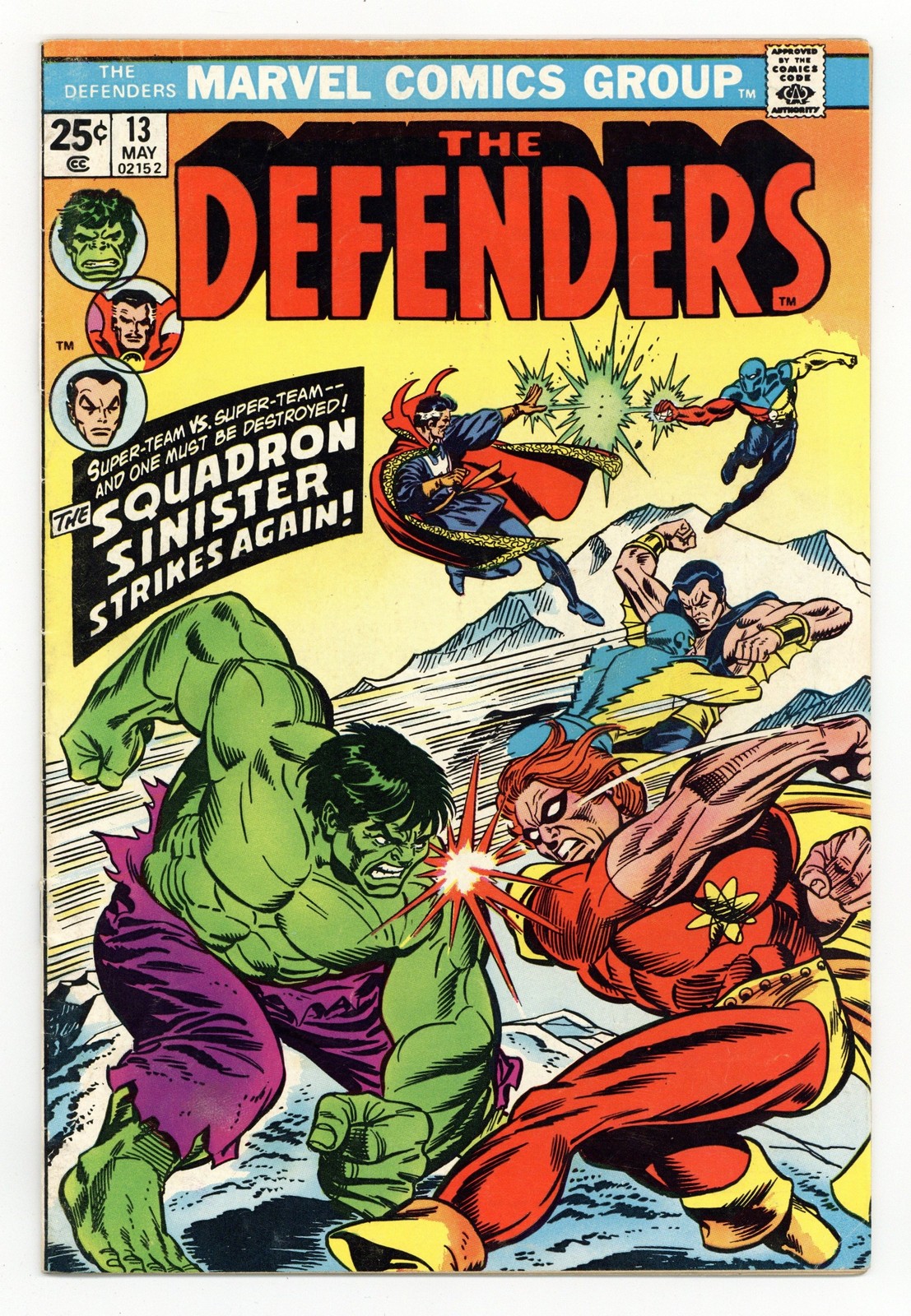 Defenders #13 VG/FN 5.0 1974