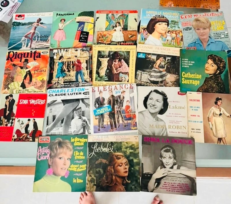Lot de disques 45 tours années 50/60