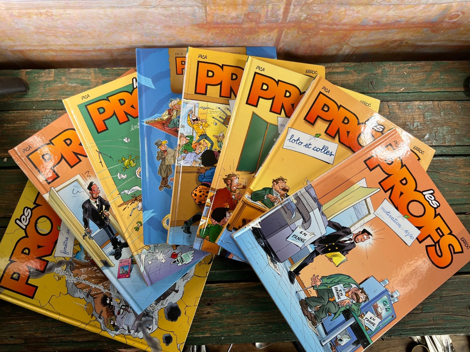 Lot 8 BD LES PROFS Pica Erroc Bamboo Humour Bande Dessinée Cartonnées TBE