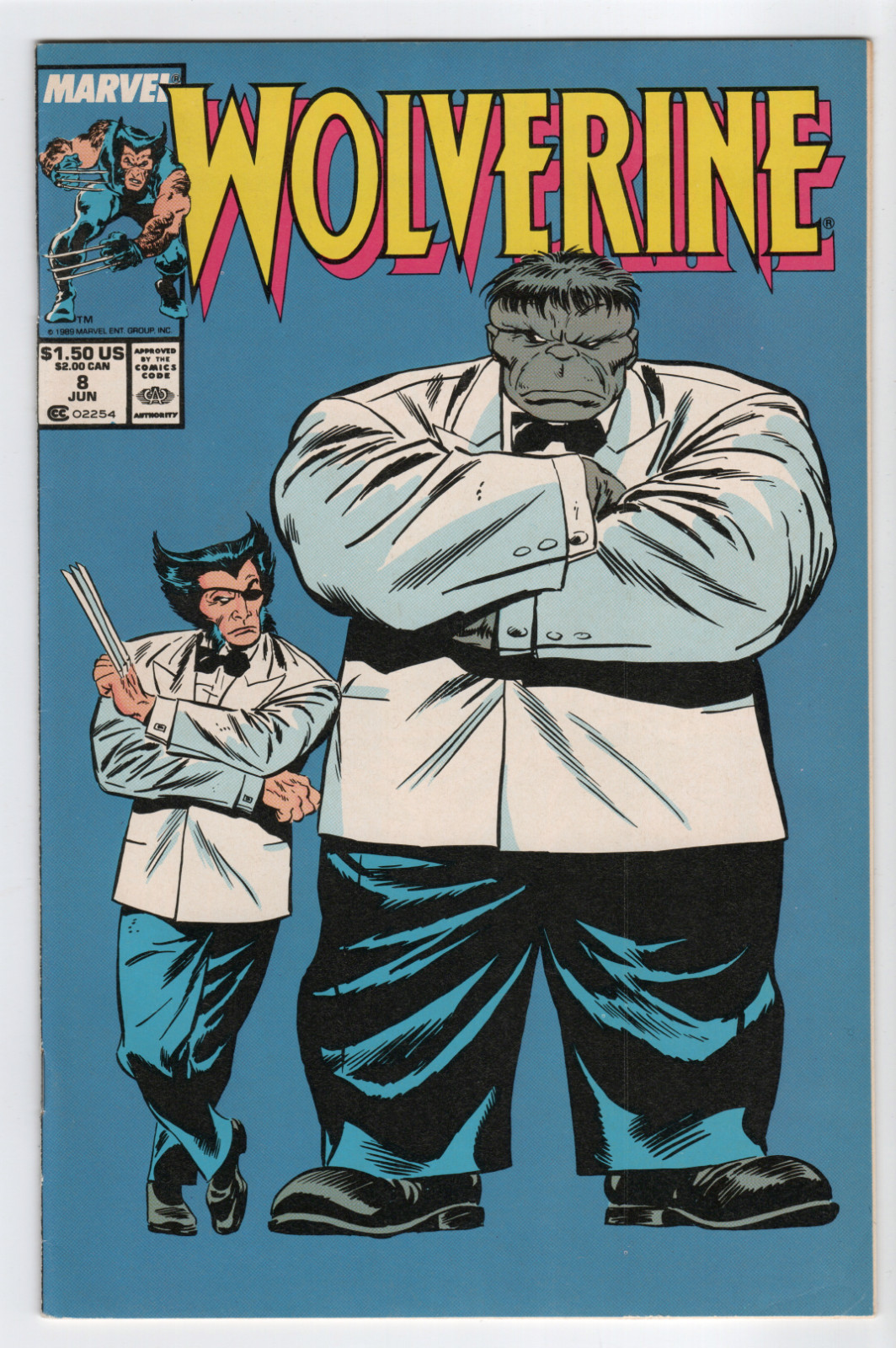Wolverine 8 Marcel Comics 1989 Grigio Hulk! Copertina Buscema iconica!