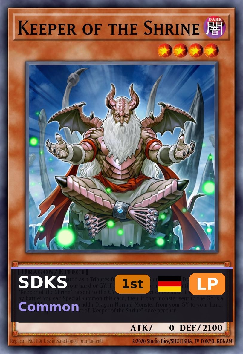 Hüter des Schreins SDKS-018 1st Edition LP DE Yu-Gi-Oh