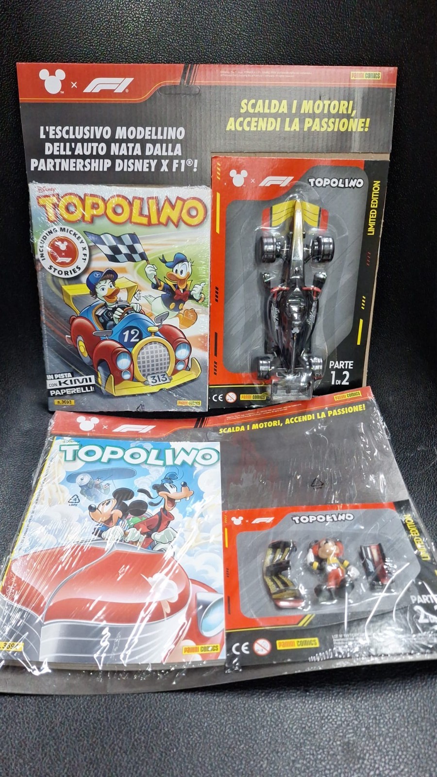 Disney x F1 - Topolino 3693 + 3694 - Panini Comics Esclusiva Formula 1
