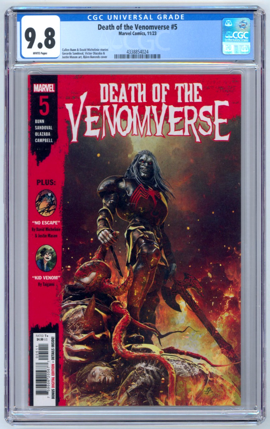 Death of the Venomverse #5 CGC 9.8 Carnage VS Knull Cover A Marvel Comics 2023