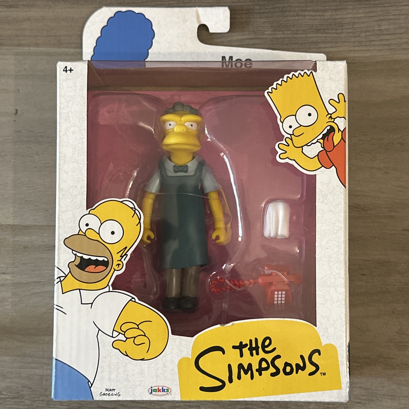 I Simpson Moe Figure 5" Action Figure Giocattolo Jakks Pacific - Nuovo e Sigillato