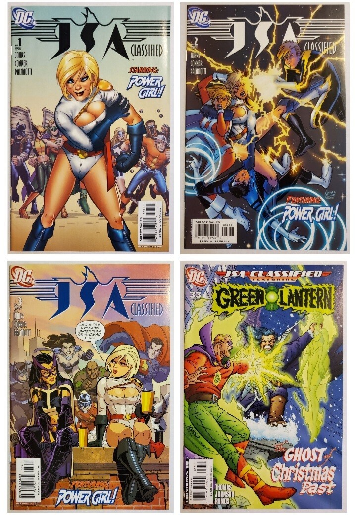 LOTTO FUMETTI PRIMA STAMPA JSA CLASSIFICATI 1 2 3 33! STARRING POWER GIRL 2005