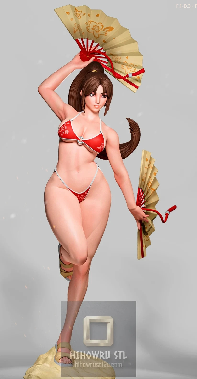 Mai Shiranui -Street Fighter-6-25 cm Figura/statua, stampata in 3d, dipinta, fatta a mano