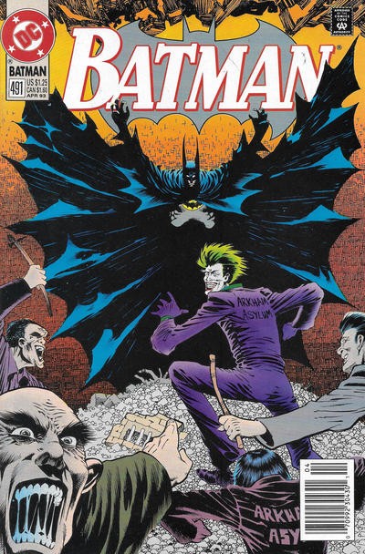 Batman #491 (Newsstand) VF; DC | Joker Kelley Jones 1st Print - w/Bag+Board