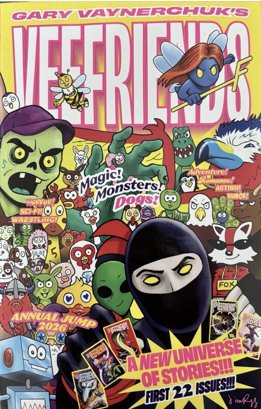 VeeFriends Annual Jump 2026 numeri #1-22 GaryVee collezione fumetti in mano