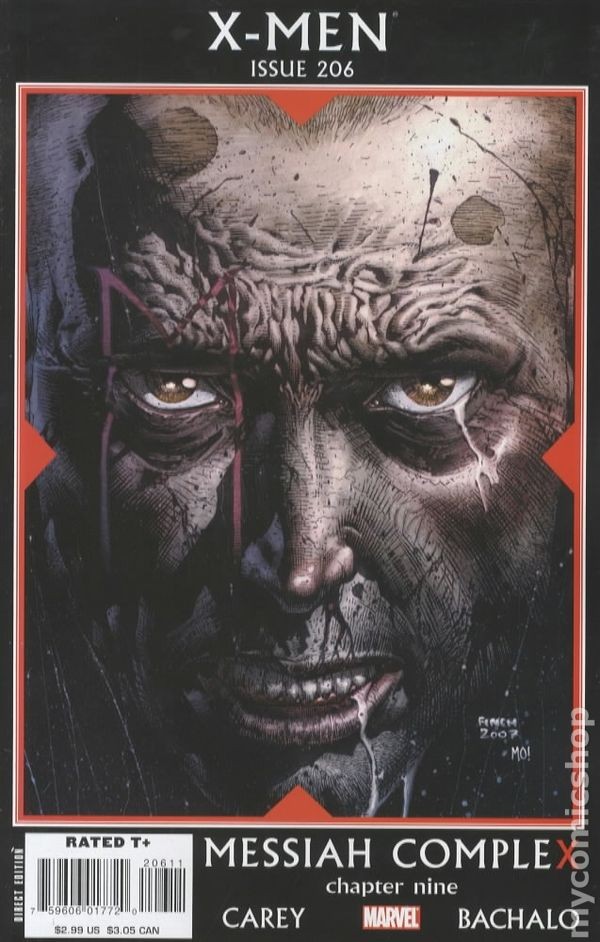 X-Men #206A BIANCHI Messiah Complex VG/FN 5.0 2008 Immagine Stock Basso Grado