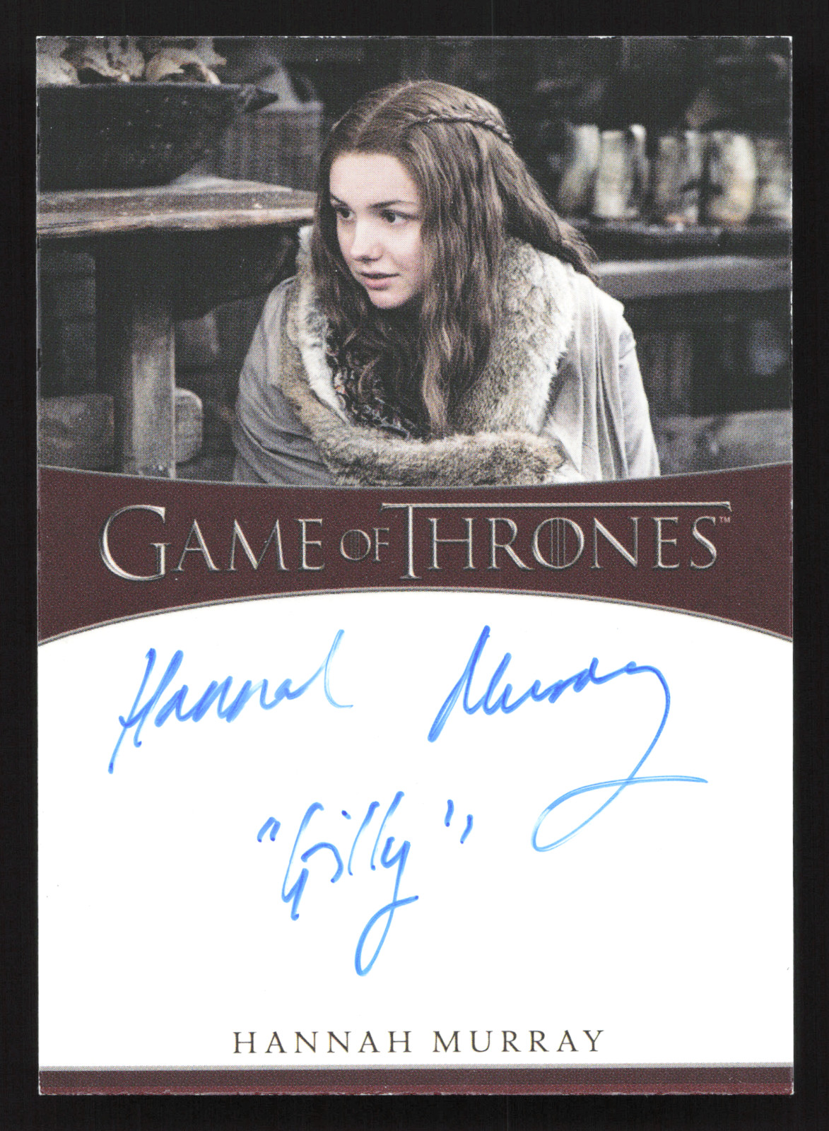 2021 GoT Iron Anniversary 2 Hannah Murray come Gilly iscrizione auto