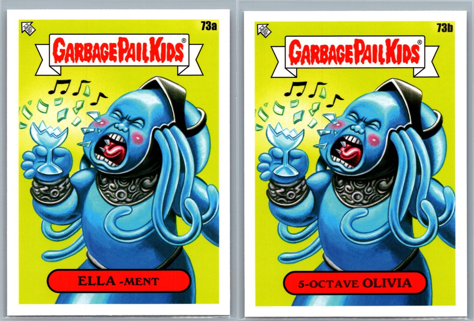 The Fifth Element Willis Jovovich Garbage Pail Kids Spoof 2-Card Set