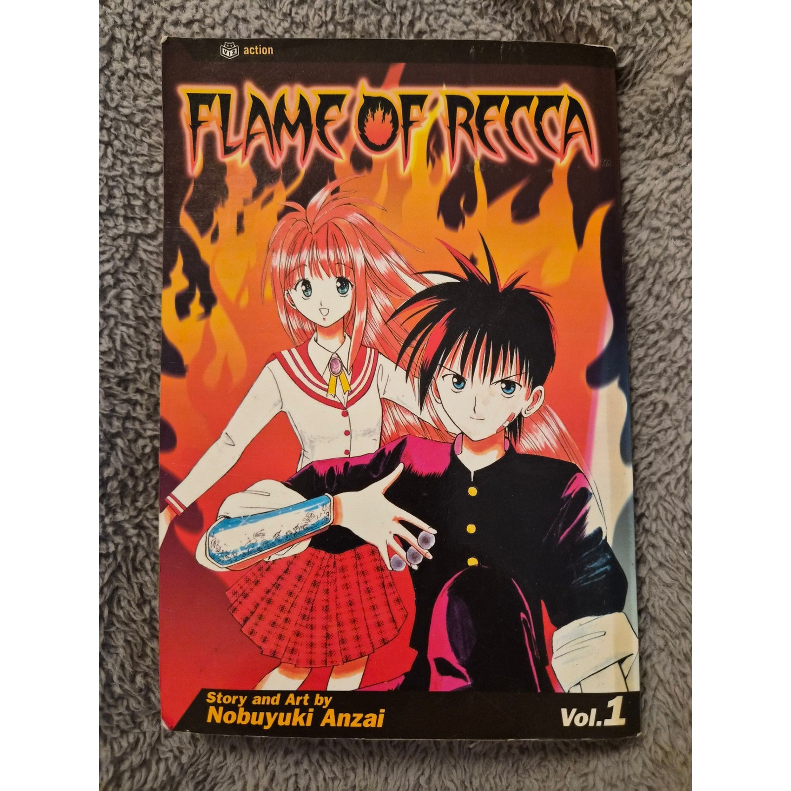 Flame of Recca Vol 1 Manga Nobuyuki Anzai VIZ Edizione Azione 1° Stampa 2003