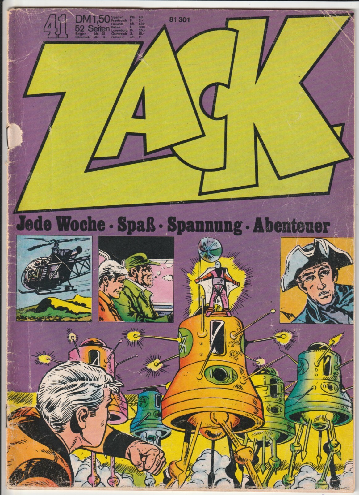 ✪ ZACK #41/1972, Corallo Editore COMICHEFT Z3