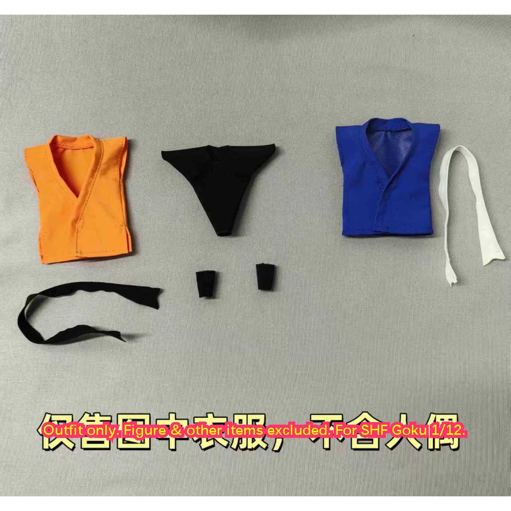 Goku Character Martial Arts Training Suit Custom Cloth Action Figure Outfit Set