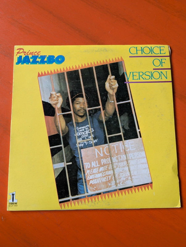 Prince Jazzbo – Choice Of Version – LP Album – Studio One SOLP-1959