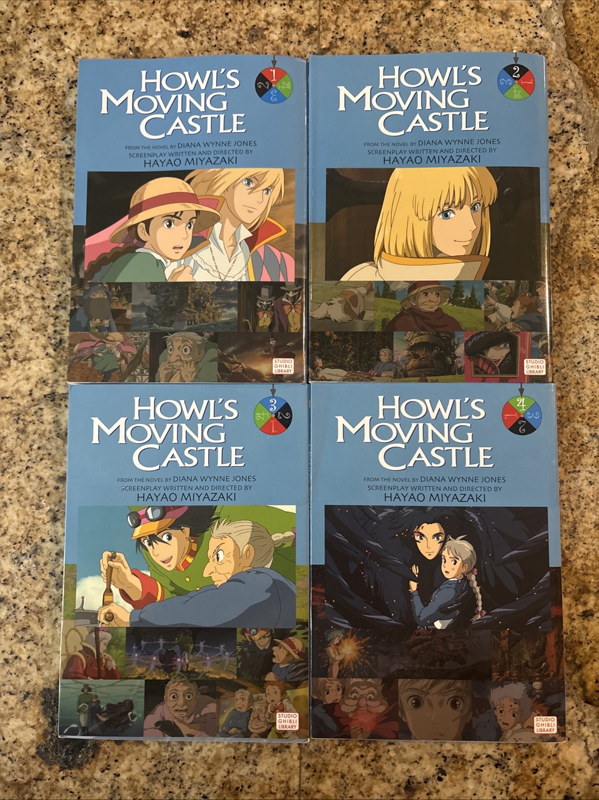 Howl's Moving Castle Vol 1-4 Film Fumetto Set Manga Inglese Studio Ghibli
