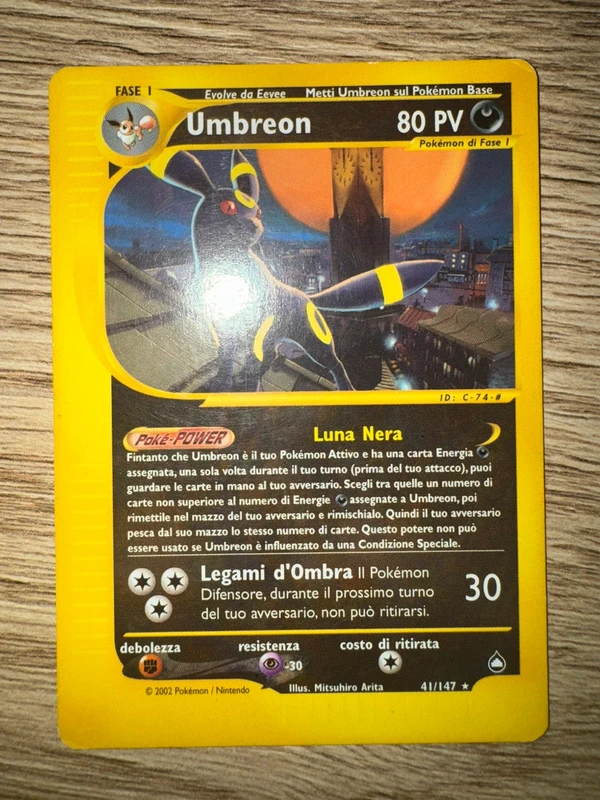Carta Pokémon Umbreon 41/147 Aquapolis