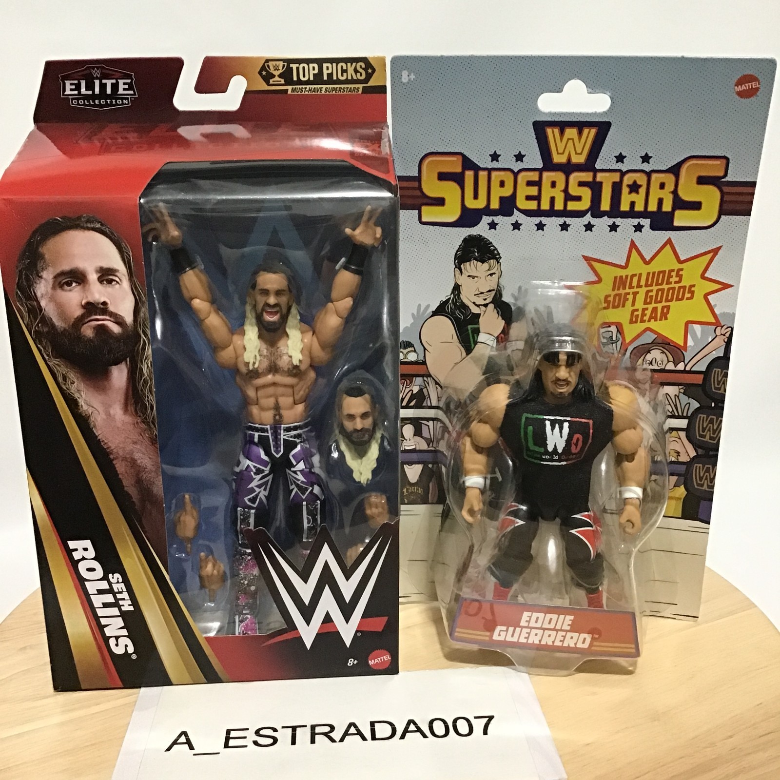 Nuova statuetta Mattel WWE Elite Collection Seth Rollins & Eddie Guerrero Super Stars