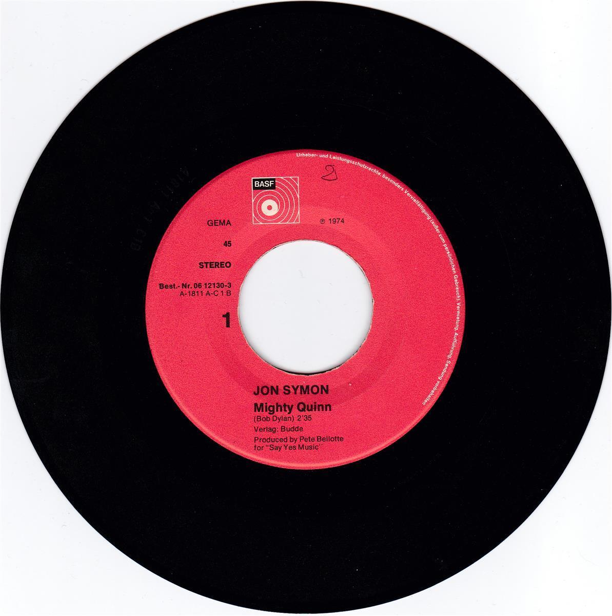 Jon Symon - Mighty Quinn ++ used ++
