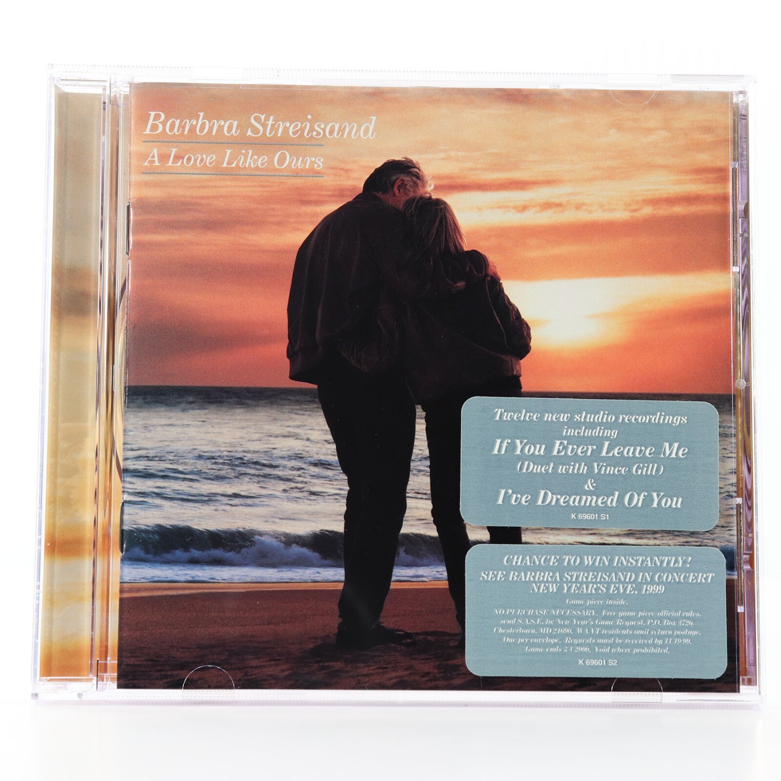 A Love Like Ours by Barbra Streisand (CD, 1999, Columbia) CK 69601 Hype Sticker