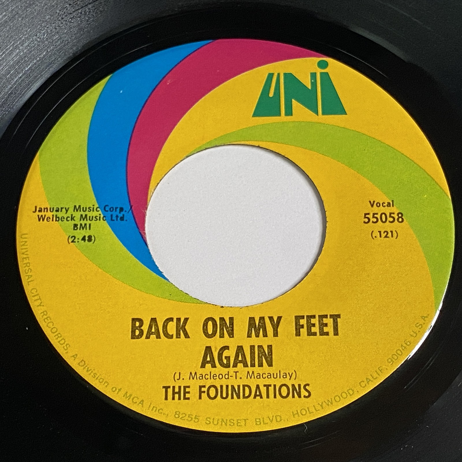 The Foundations: Back On My Feet Again / I Can Take Or Leave... 45 - Rock