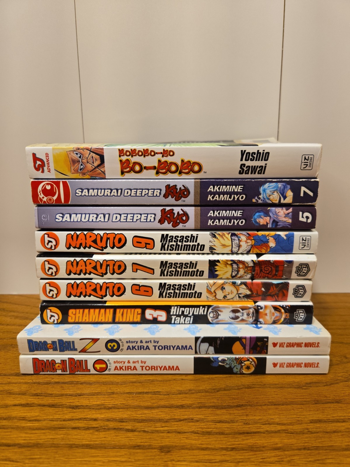 Manga inglese lotto misto 9 vol: Dragon Ball, Naruto, Shaman King, Bobobo-bo, Kyo