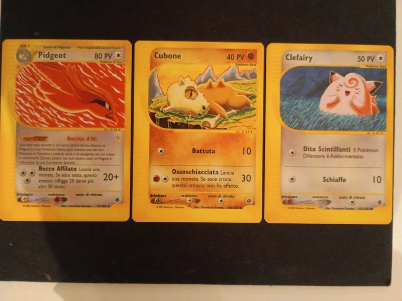 Pokemon Expedition Tomokazu Komiya Cubone Pidgeot Clafairy Lotto Vintage NM