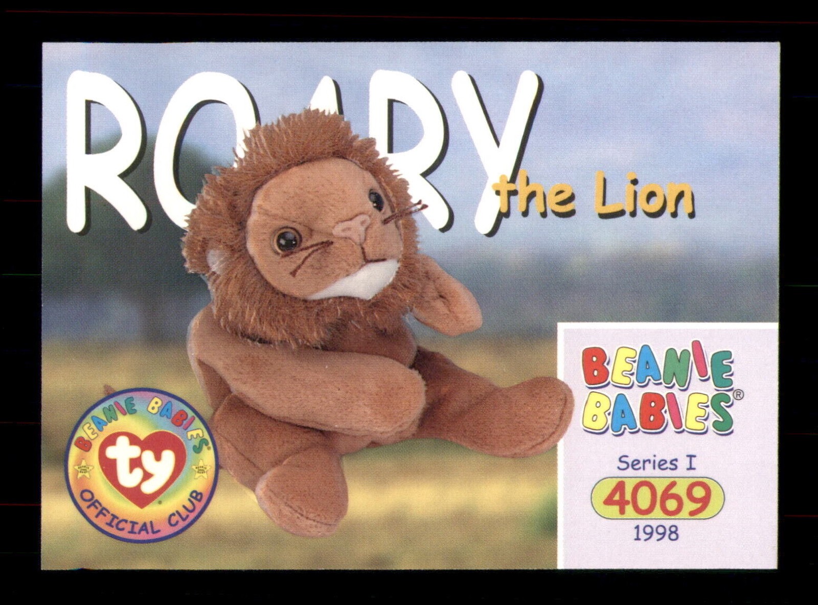 Roary Il Leone 111 Ritirato Serie I 1998 TY Beanie Baby Trading Card