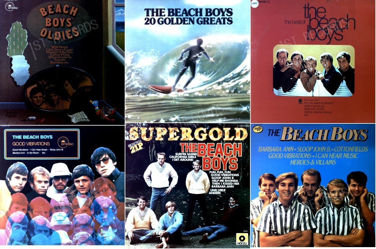 6 x The Beach Boys LP Vinyl Sammlung VG/VG+ .