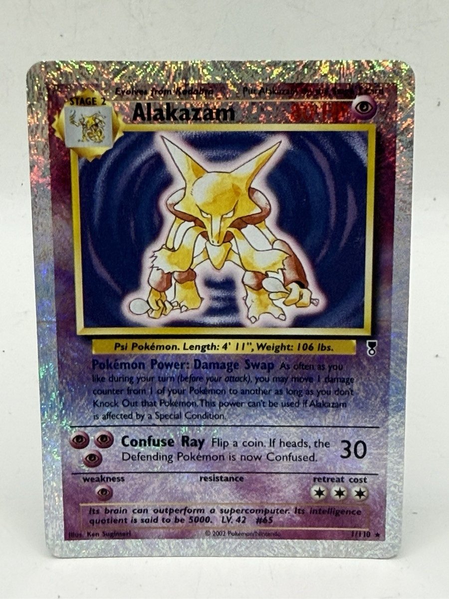 Alakazam Pokemon TCG Legendary Collection Reverse Holo Rare 01/110 LP Light Play