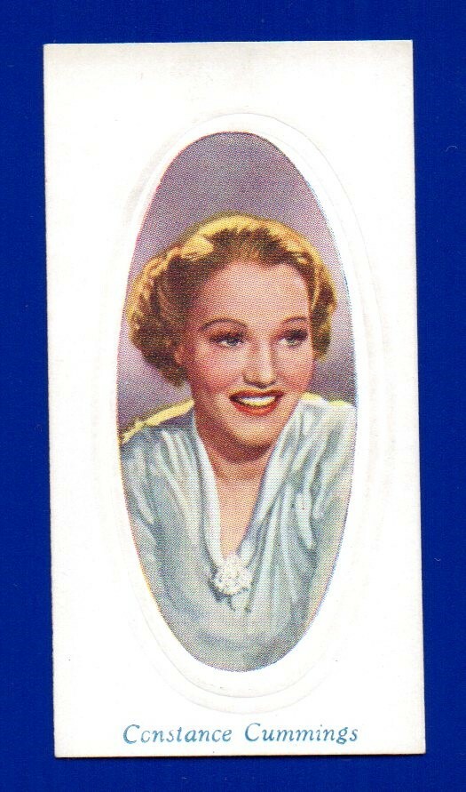 CONSTANCE CUMMINGS 1936 GODFREY PHILLIPS EMBOSSED SCREEN STARS #36 NRMINT SHARP