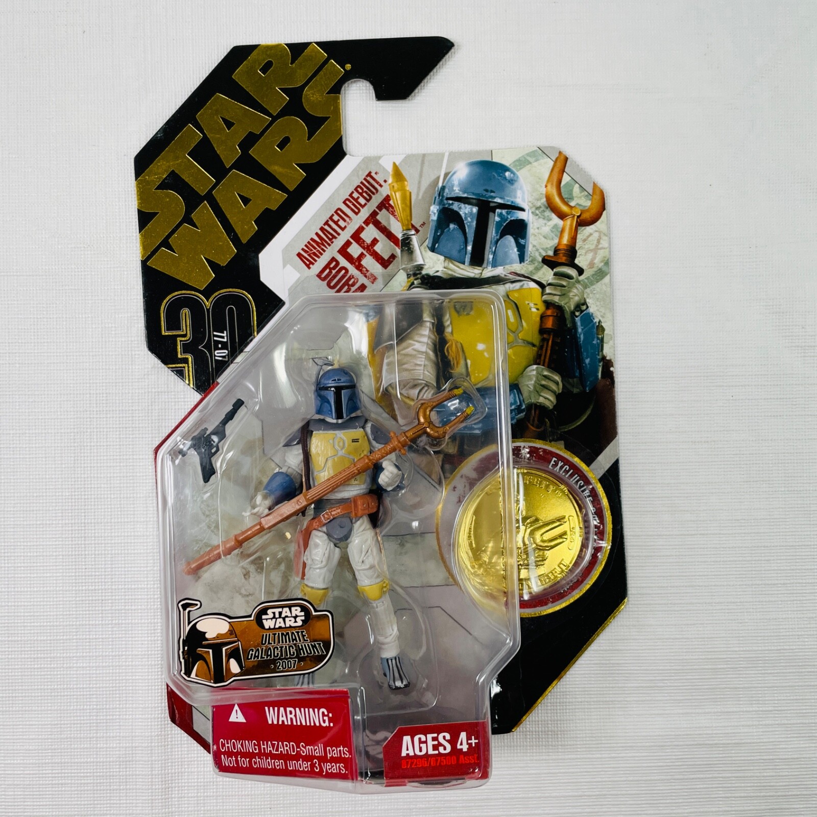 Star Wars 30th Anniversary Animated Debut Boba Fett Gold Coin Hasbro 2007