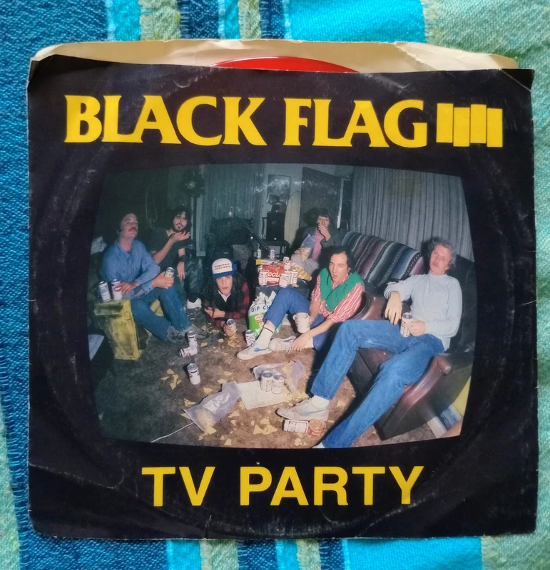 Black Flag - TV Party - 1985 - Red Vinyl 7" 45 rpm - VG+