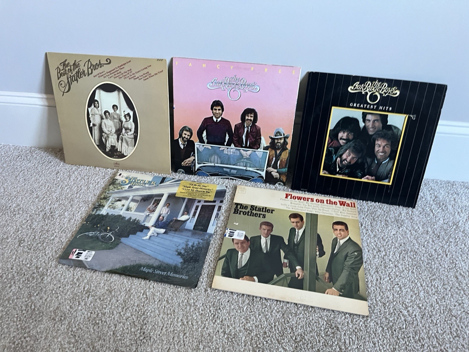 The Oak Ridge Boys 3 vinyl LP lot -Greatest Hits, Fancy Free, Just for You.