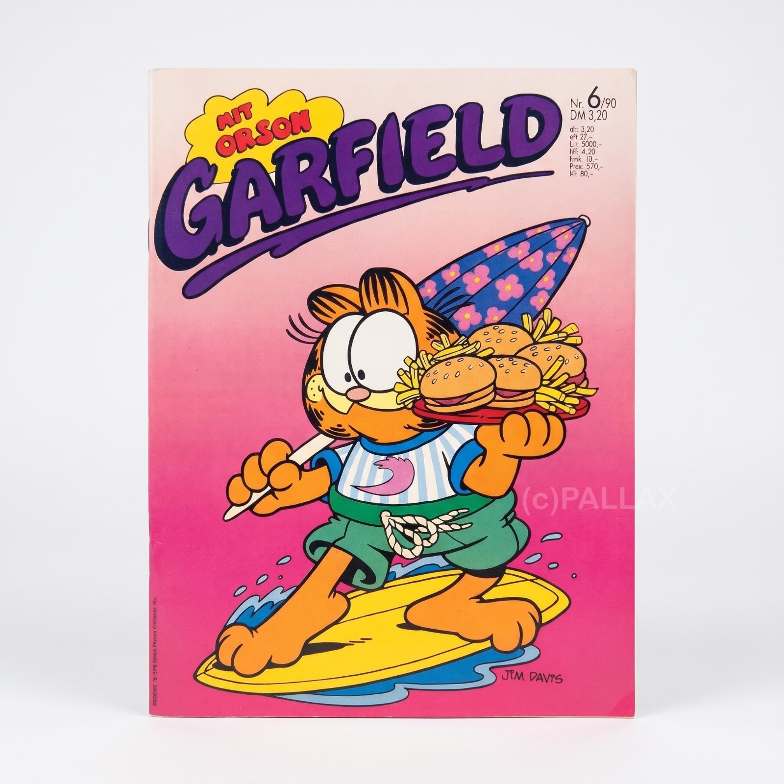 FUMETTO GARFIELD N. 6/90 CON POSTER / BAVARIA 1990