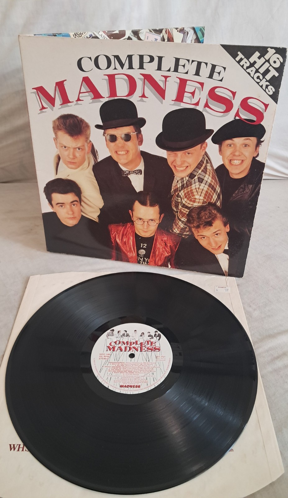 Madness ~ Complete Madness g/fold LP HIT-TV1 1982 STIFF A10/B8  EX/VG See pics
