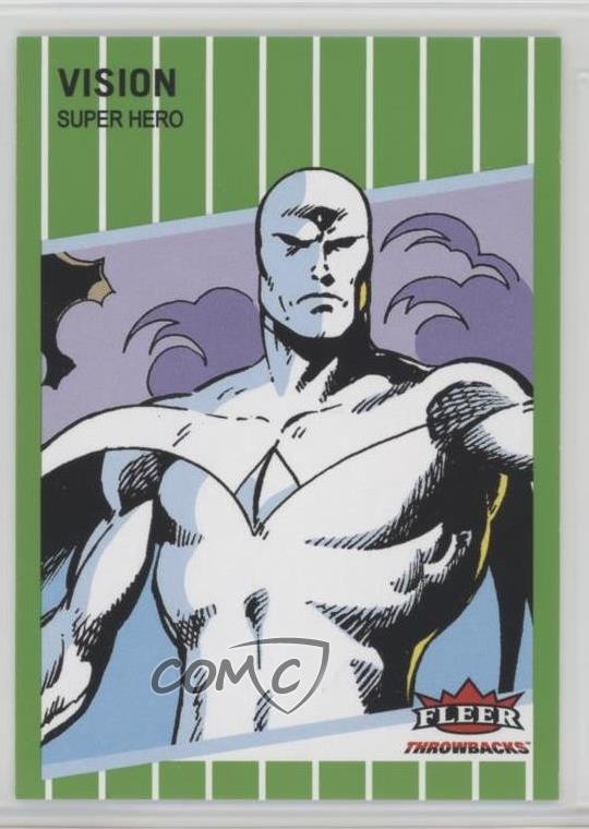 2023 Fleer Throwbacks '89 Marvel Edition Verde 14/89 Vision #28 f7r