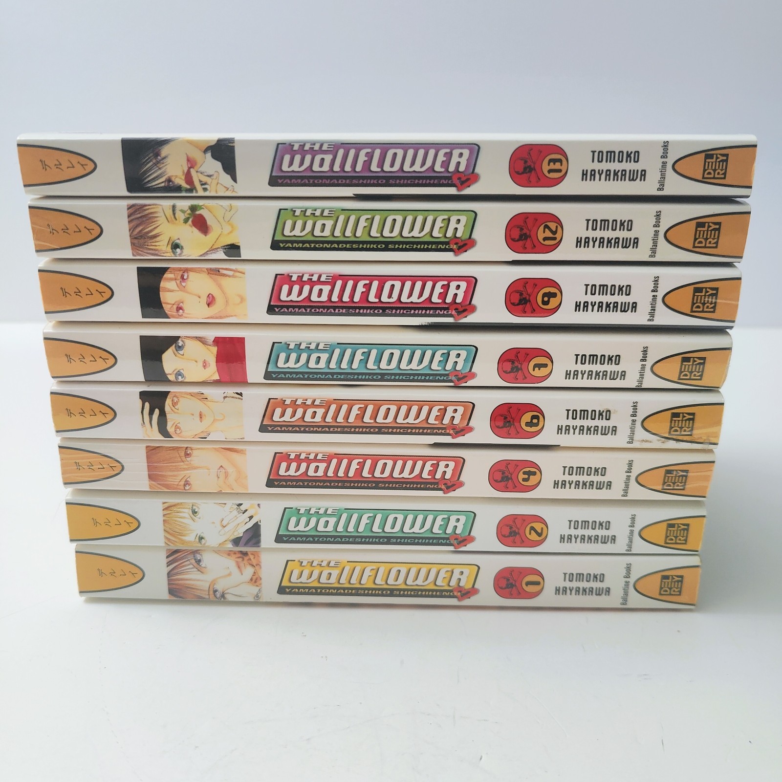 Lotto di 8 Tomoko Hayakawa THE WALLFLOWER Volume 1-2, 4, 5, 6-7, 9, 12-13 Inglese
