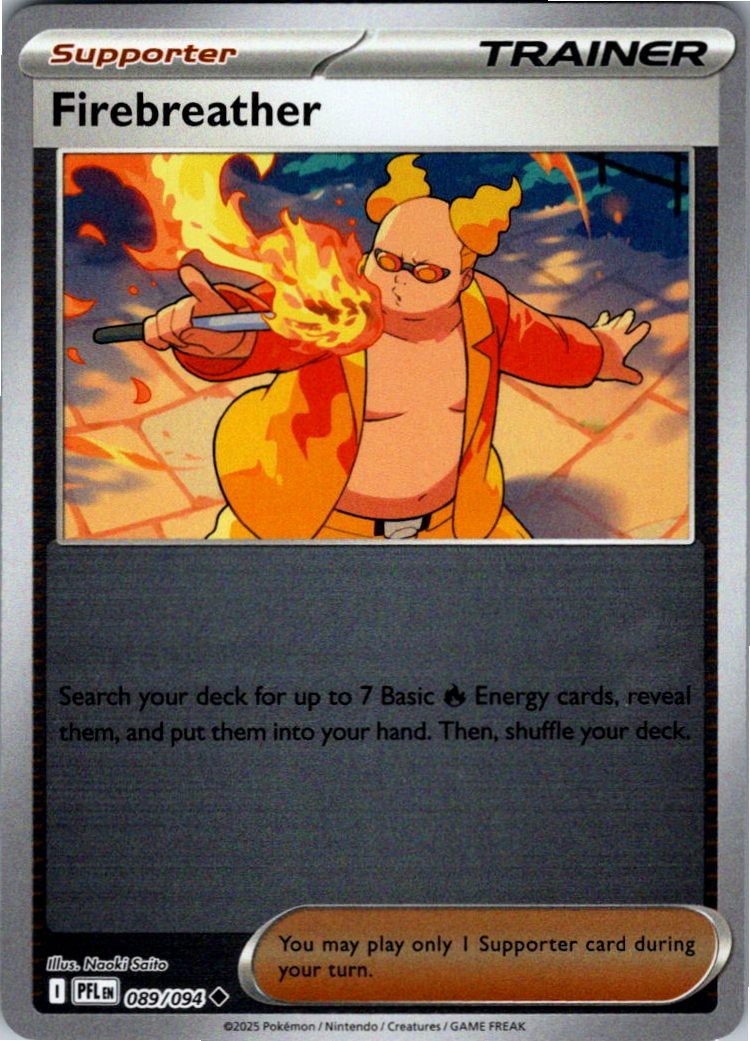 Firebreather Reverse Holofoil 089/094 Phantasmal Flames NM