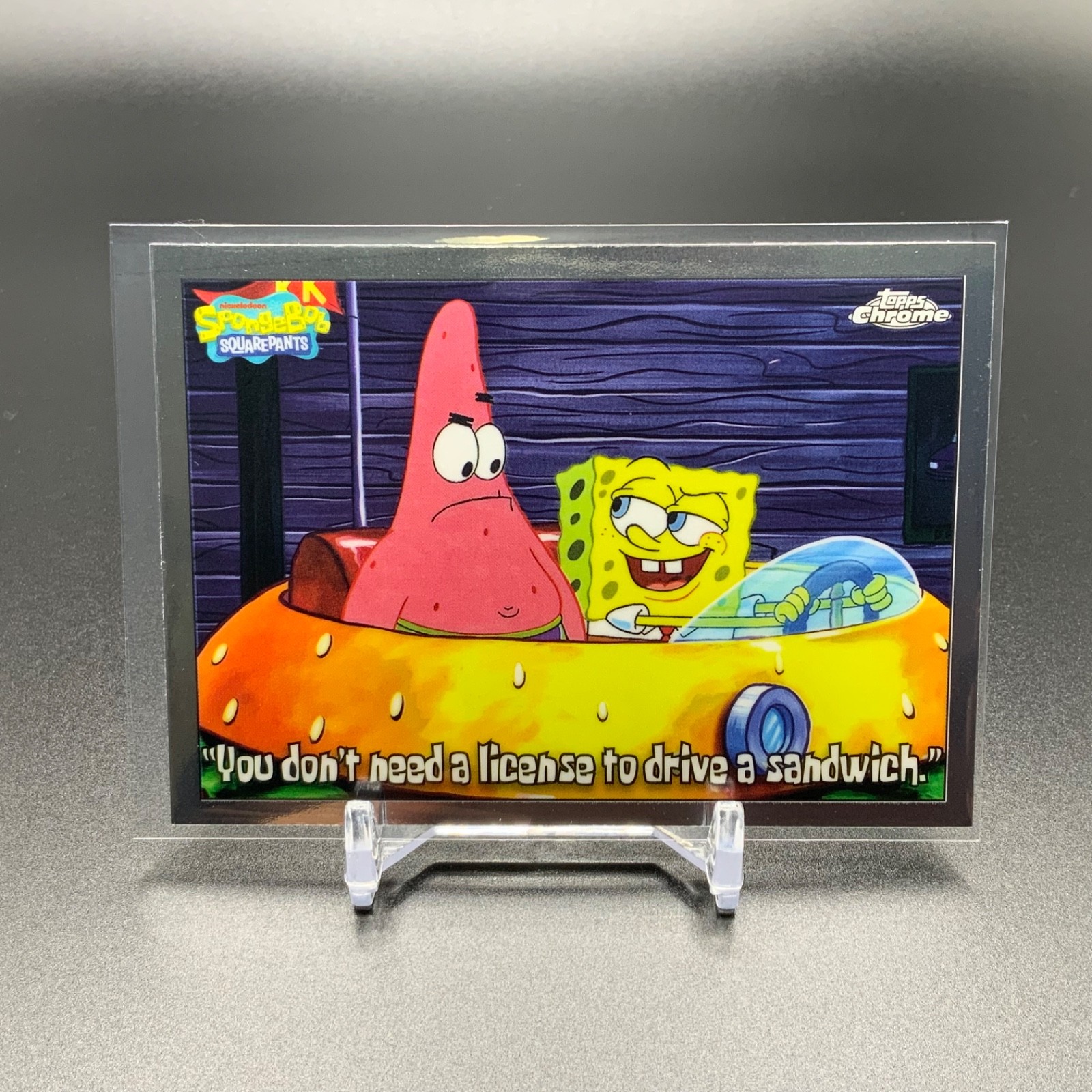 2025 Topps Chrome SpongeBob You don't need a license to drive a sandwich TTC7957