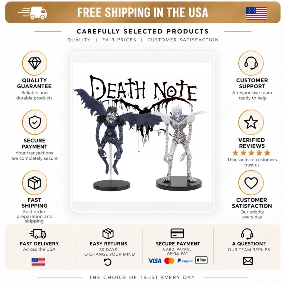 Death Note Ryuk Rem Action Figure 18cm PVC Anime Collectible Model