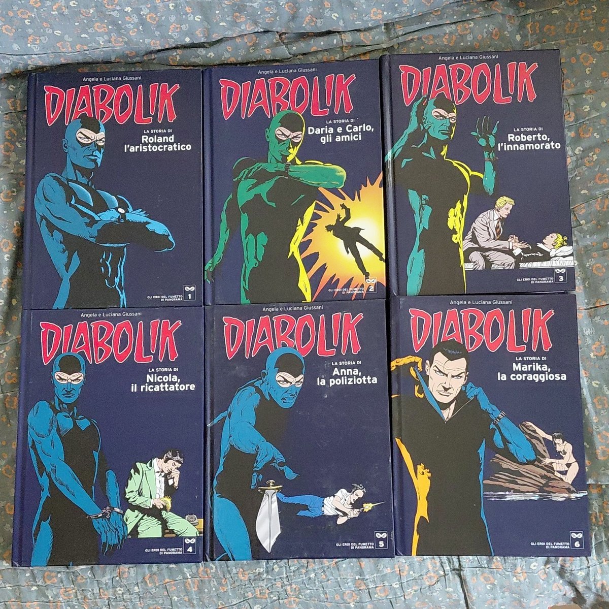 Panorama Diabolik Gli eroi del fumetto vol 1-12 Giussani Copertina rigida ITA