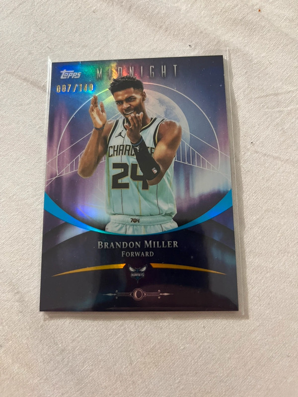 Carte basket nba topps chrome Brandon miller 007/149 midnight