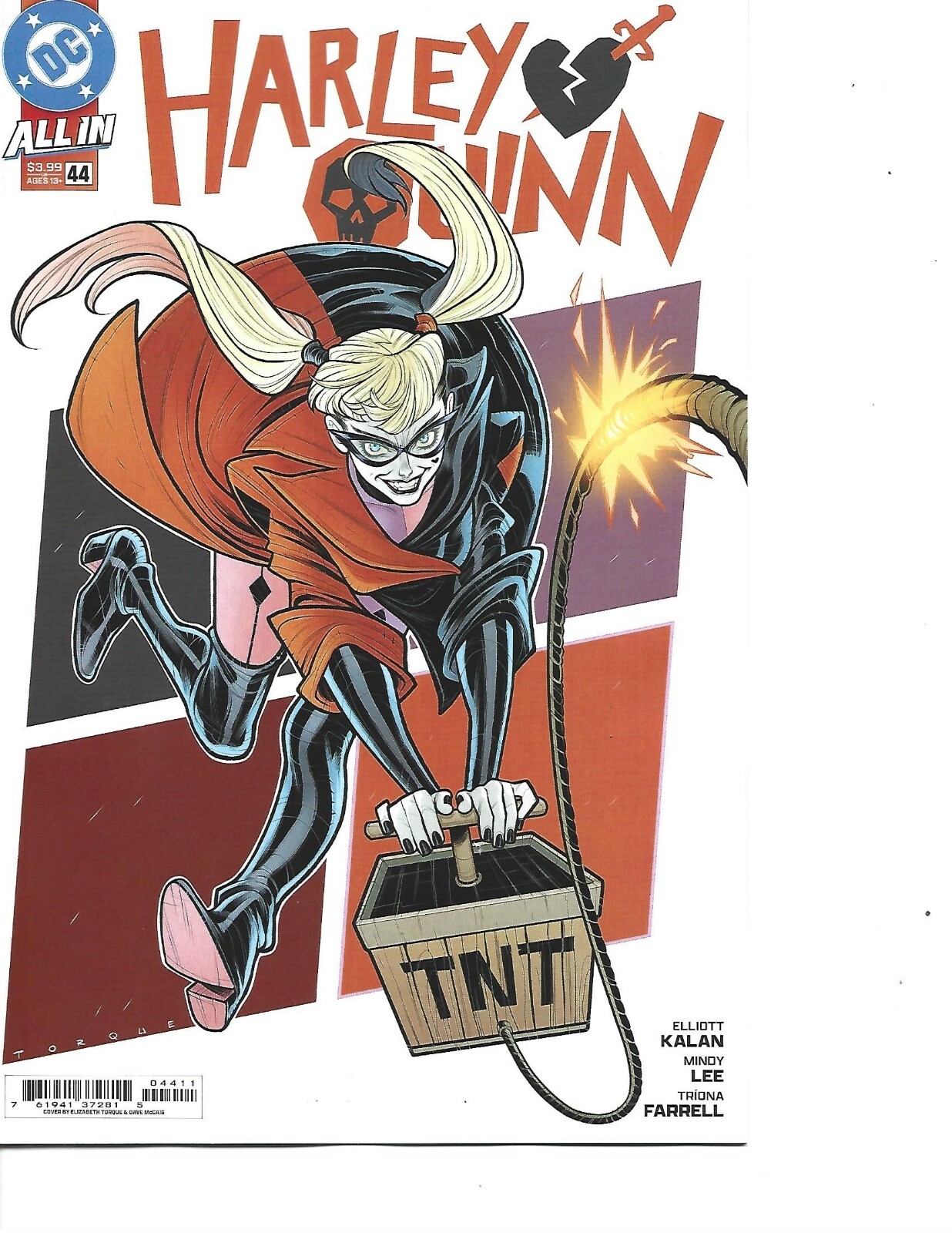 HARLEY QUINN #44 ELIZABETH TORQUE VARIANT DC COMICS 2024 NUOVO MAI LETTO BORSA/TAVOLA