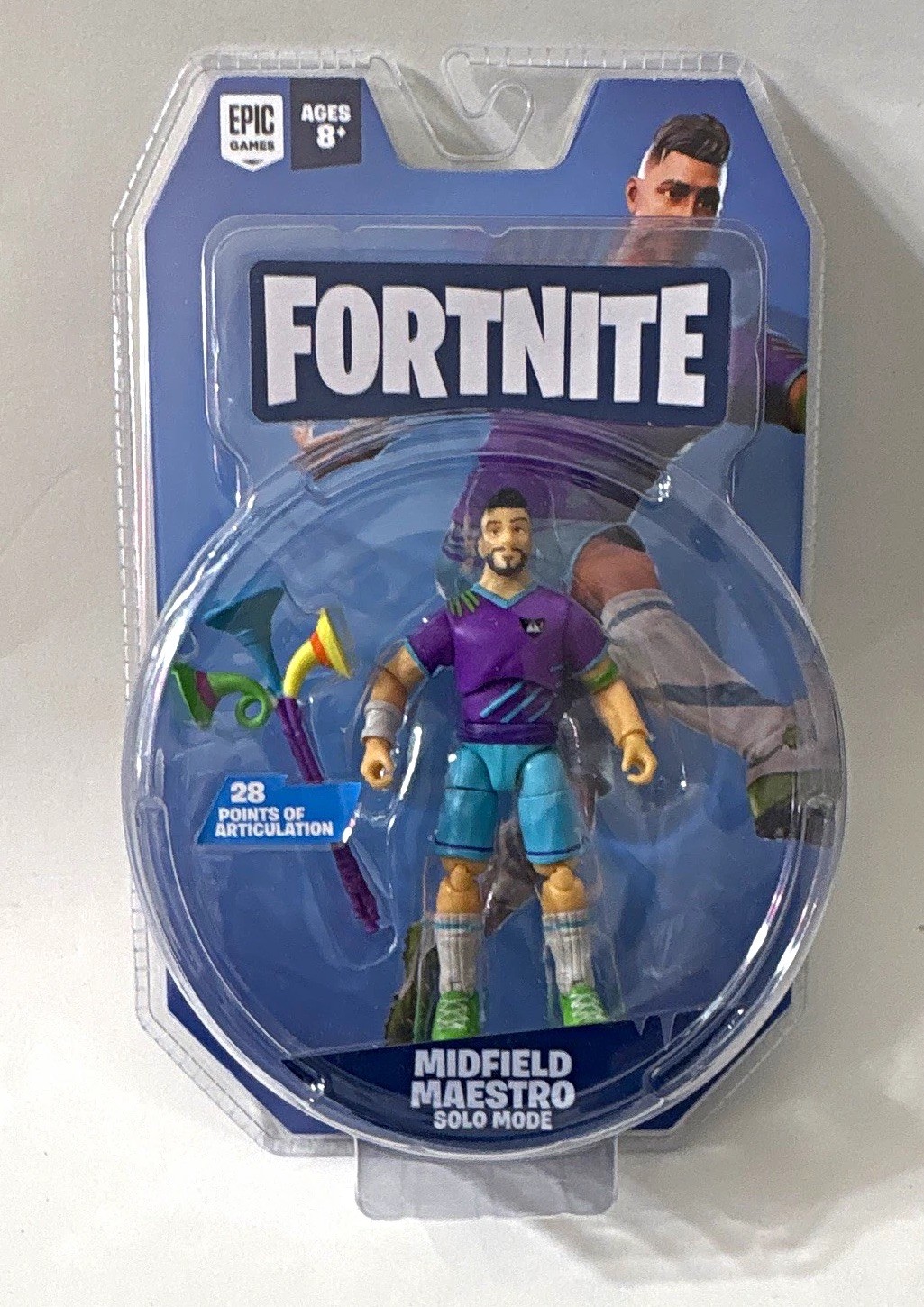 Jazwares Fortnite Midfield Maestro Action Figure w/ Axe 28-Point Articulation
