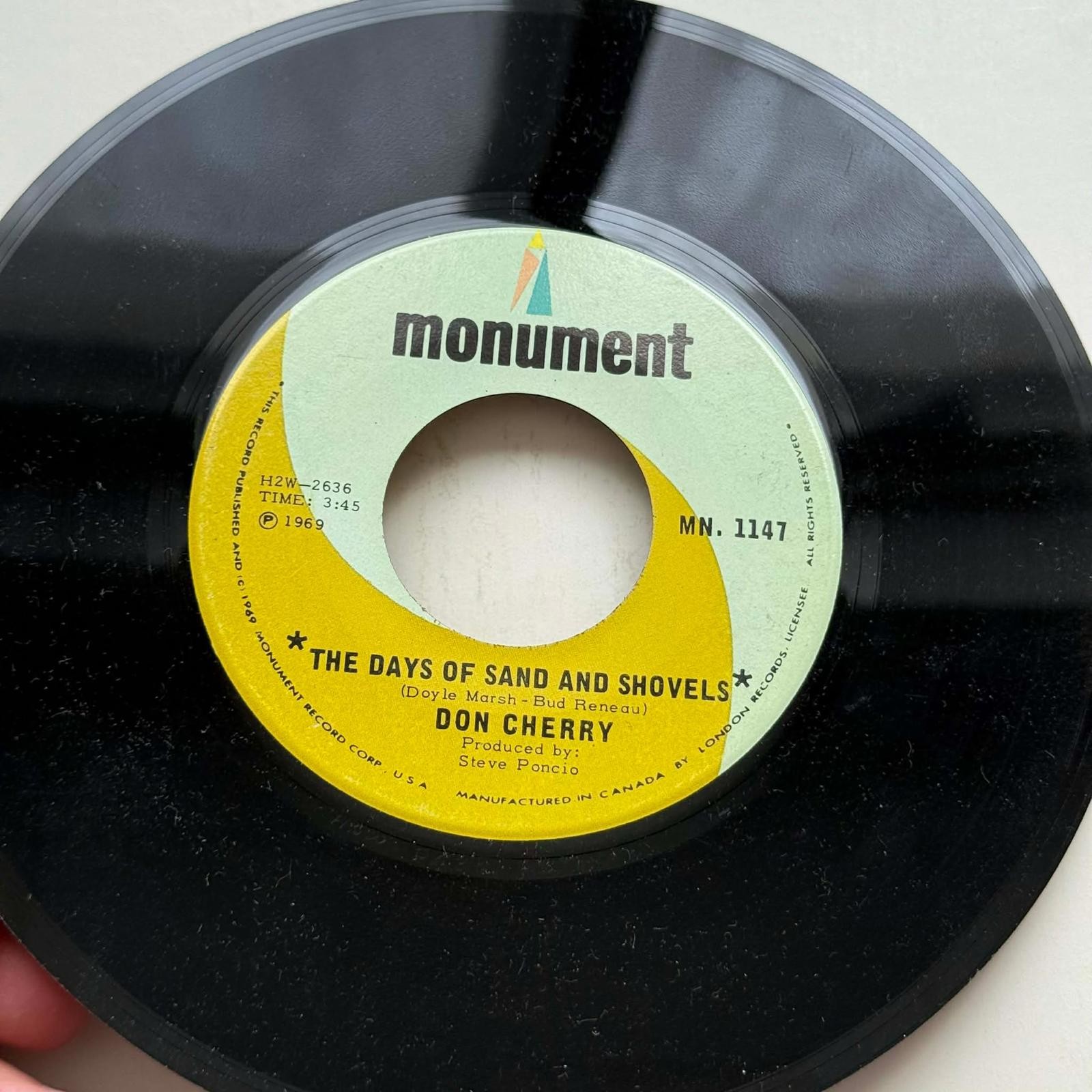 Don Cherry - That Woman's Coming Home/The Days of Sand and Shovels 45rpm VG+ R9