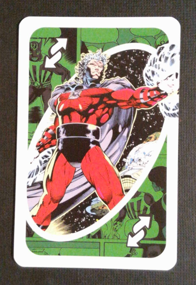 2026 Uno Marvel X-Men Card Carta Verde Magneto Reverse Card