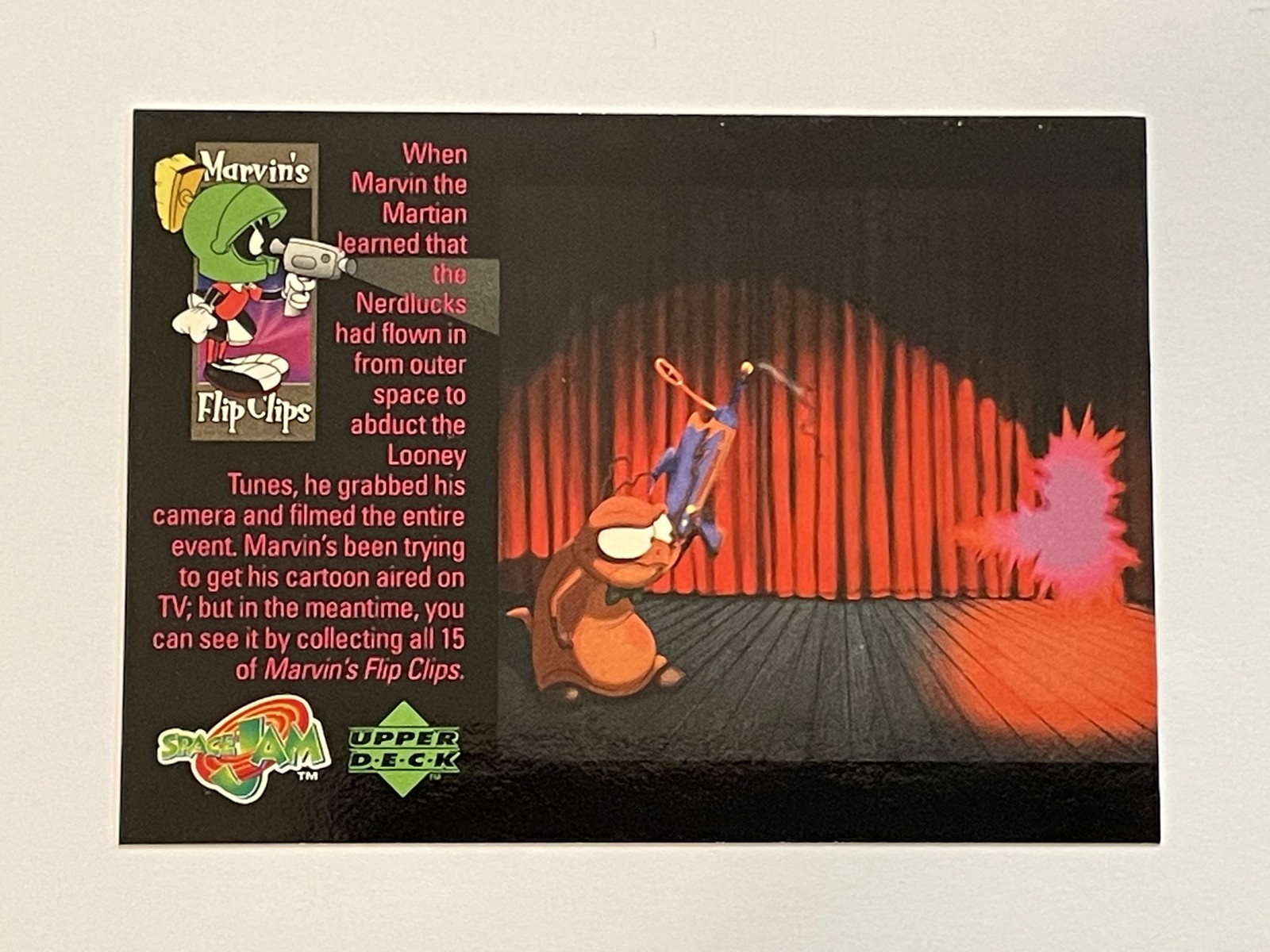 1996 Upper Deck Space Jam #F23 - Durante una partita di basket professionale a