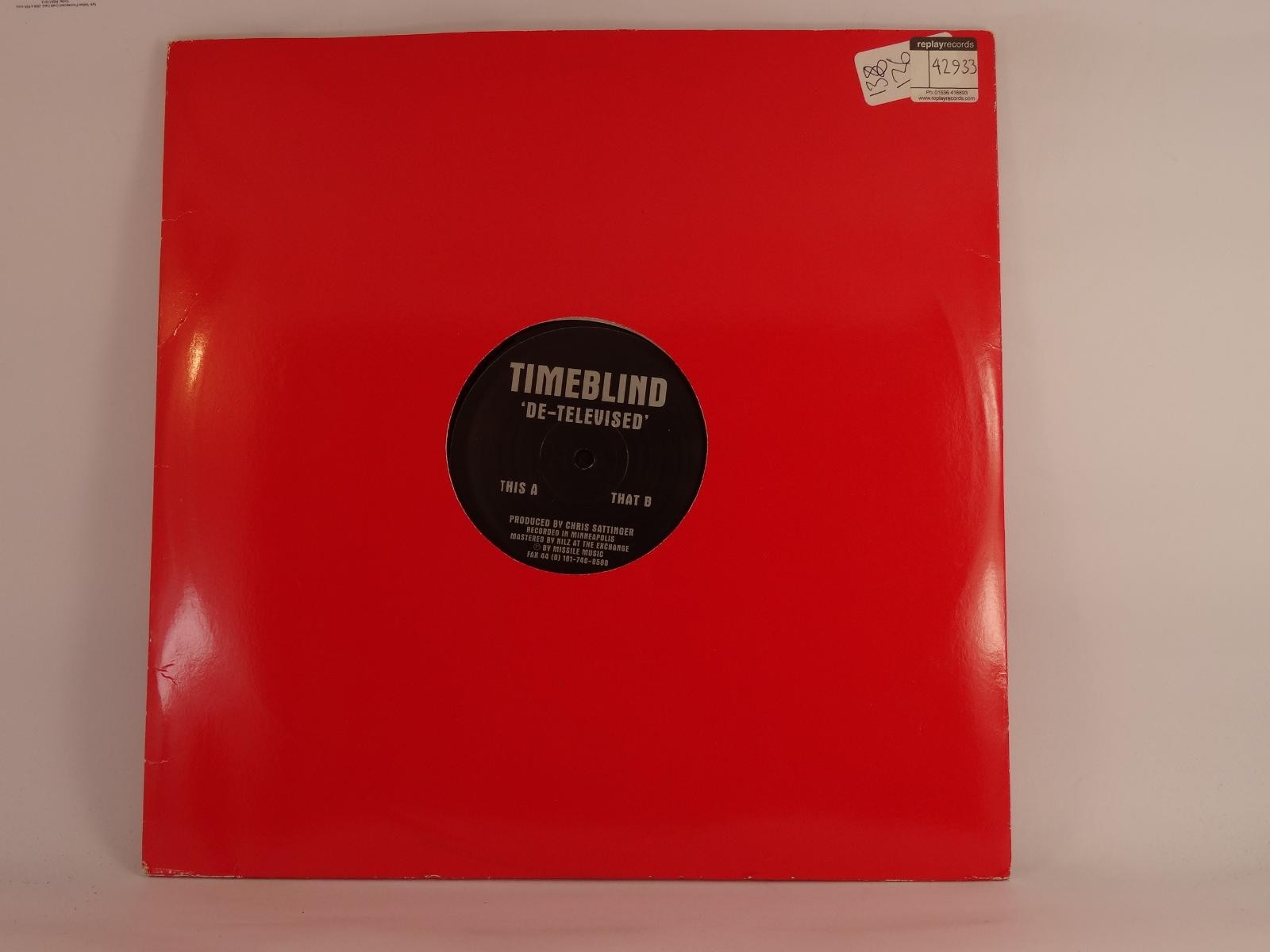 TIMEBLIND DE-TELEVISED (2 DISC) (B) 4 Track 12" Single MISSILE MUSIC