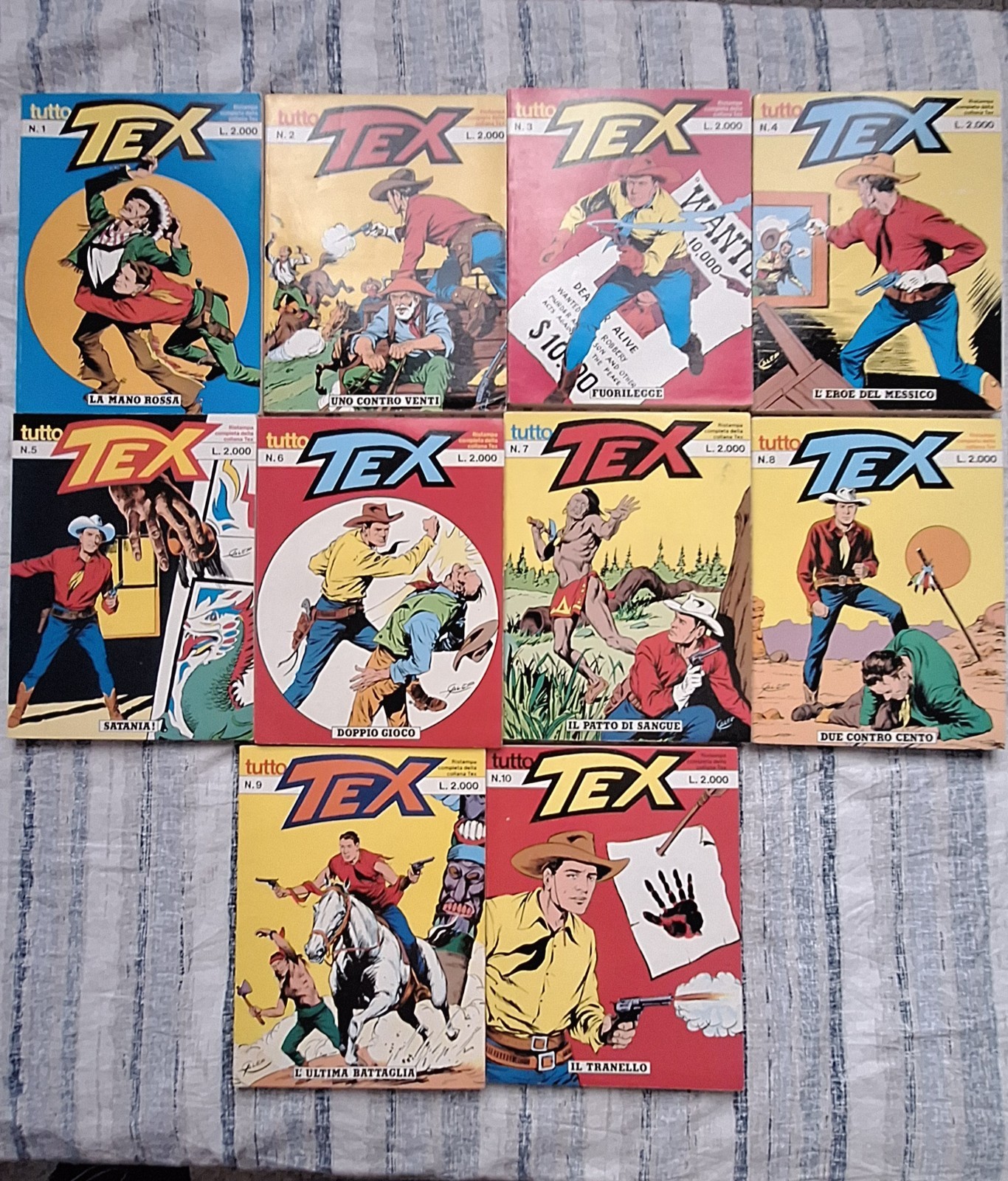 Tutto Tex Tex Lotto Fumetti Ristampa n. 1-10 (10 albi) Italiano